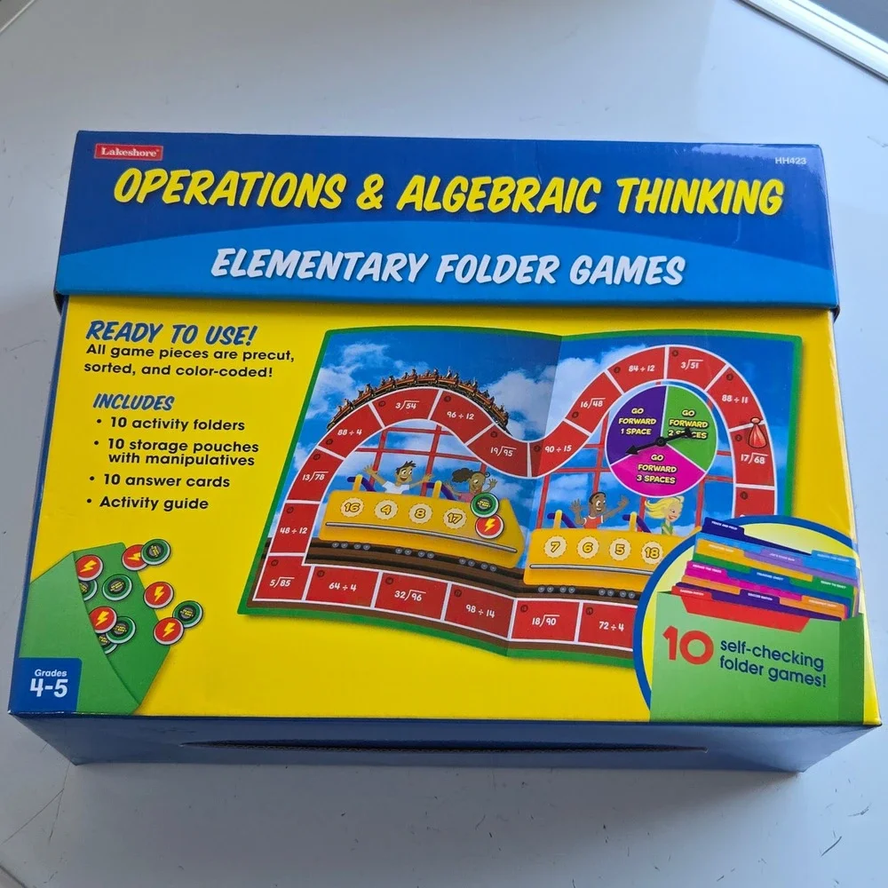 Lakeshore Operations & Algebraic Thinking Elementary Folder Games  Grade 4-5